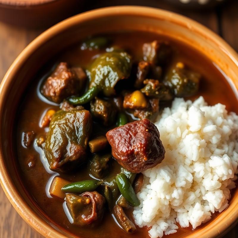 Ayamase stew with white rice